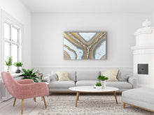 Load image into Gallery viewer, White/Brown Geode Wall Art
