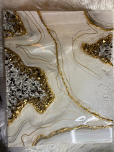 Load image into Gallery viewer, “Golden Cream” Geode Wall Art
