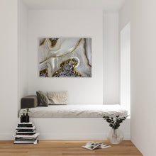 Load image into Gallery viewer, “Golden Cream” Geode Wall Art
